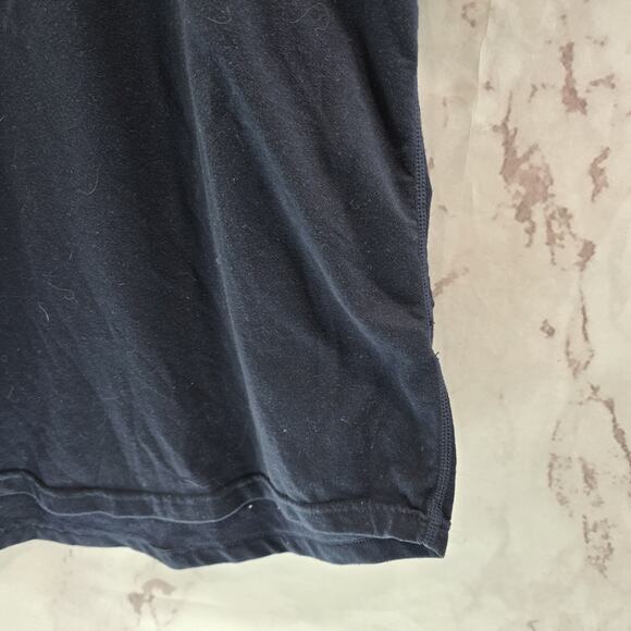 Bylt T Shirt Mens Large Blue Navy Short Sleeve Drop Cut SS Bylt Blend Longline - Picture 4 of 8